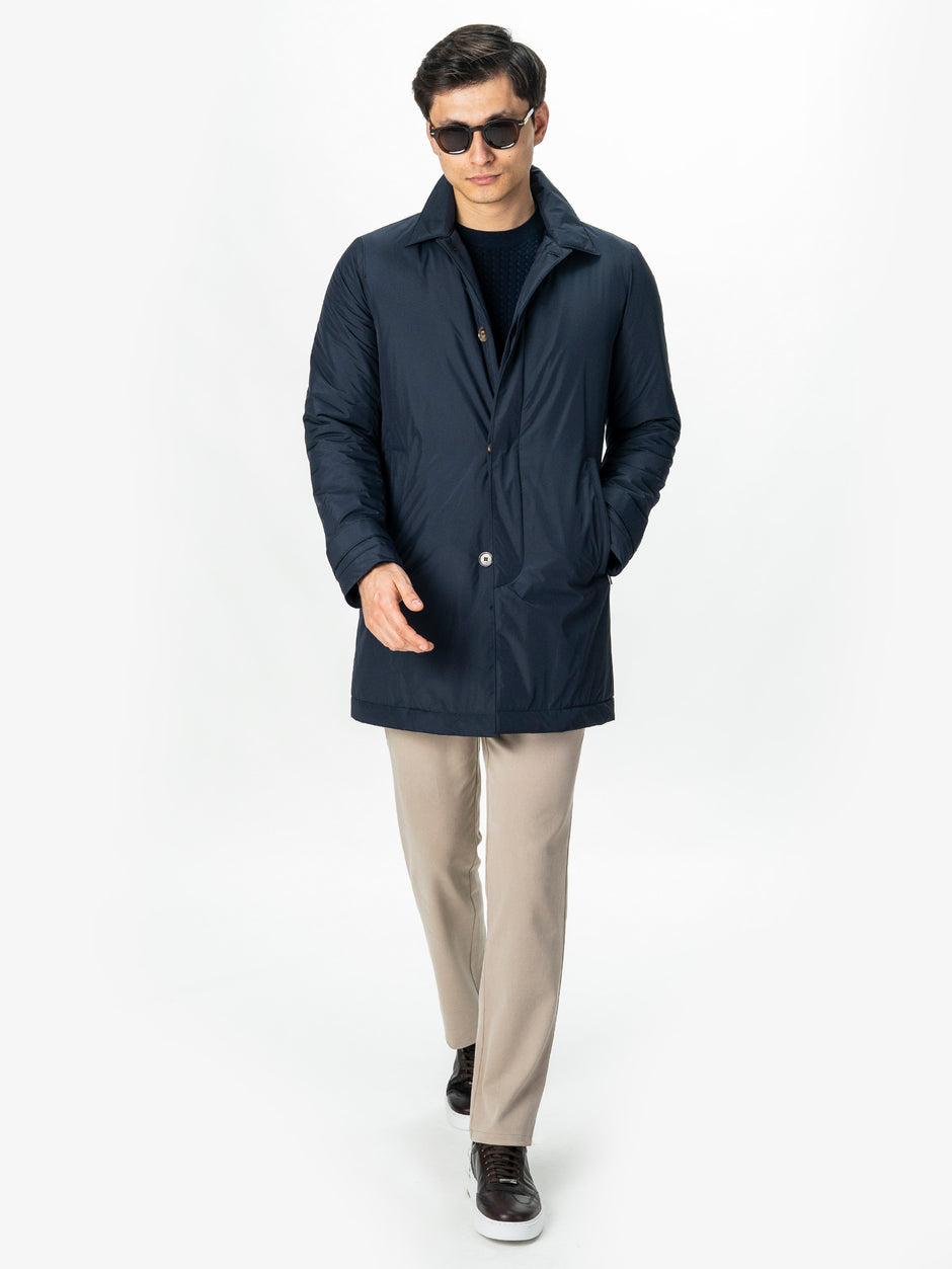 Pulover Barbati Bleumarin din Bumbac cu Model Impletit BMan0103 (2)