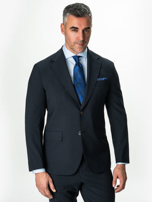 Costum Bleumarin Inchis Din 100% Lana Vitale Barberis Super 110's BMan0054