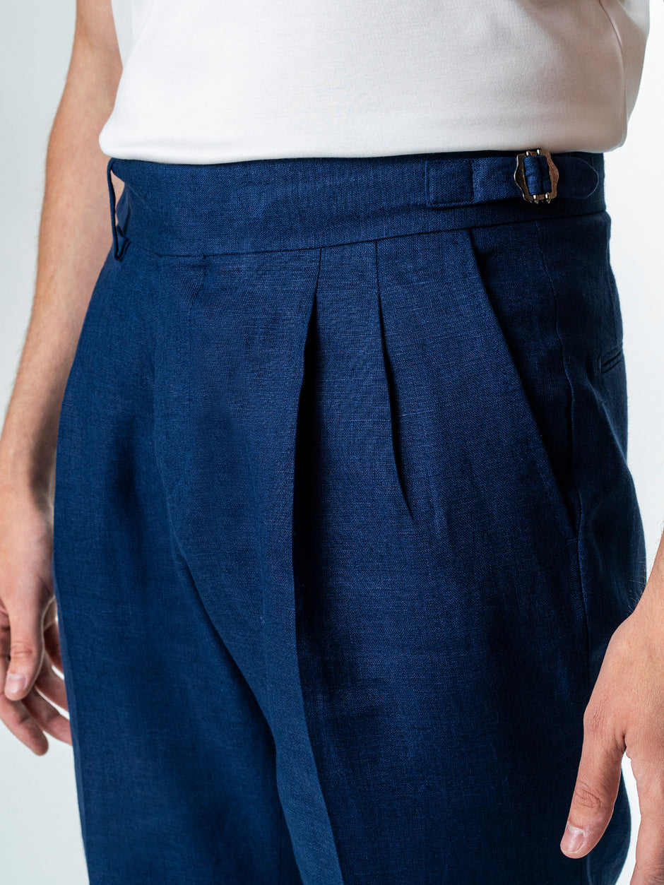 Pantaloni Scurti Barbati Gurkha 100% In Natural Bleumarin BMan180 (3)