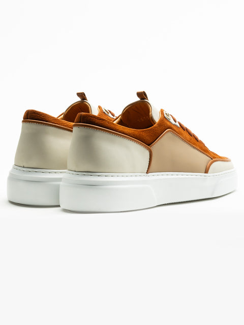 Pantofi Casual Barbati Tip Sneakers Maro&Crem Din 100% Piele Naturala Flother Bman0407 (7)