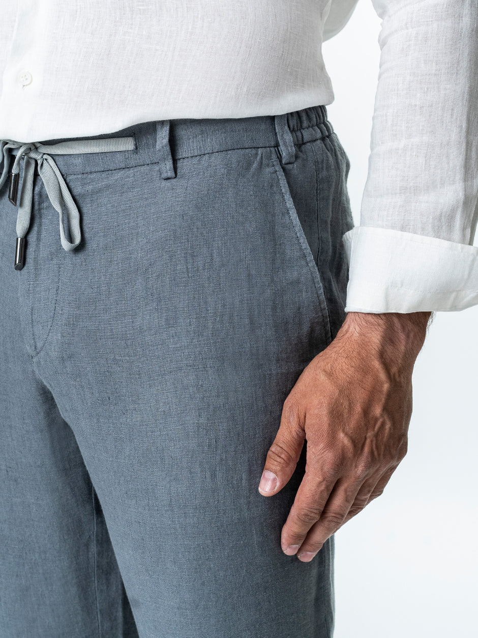 Pantaloni Barbati Din In Natural Gri Antracit BMan714 (6)