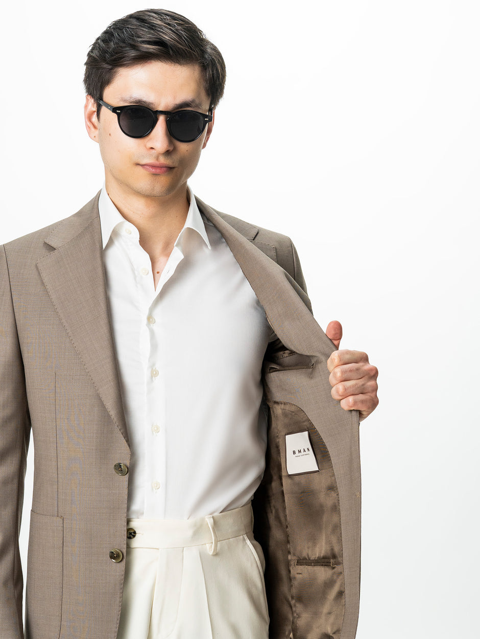 Sacou Barbati Bej 100% Lana Vitale Barberis BMan0076 (7)