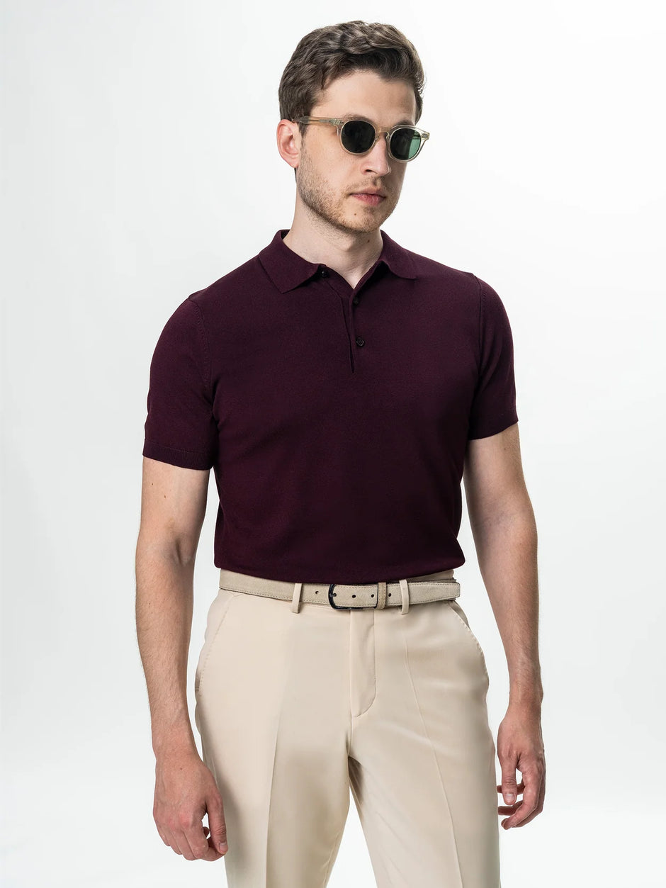 Tinuta Barbati Casual de Vara Granata Bman1176 (4)