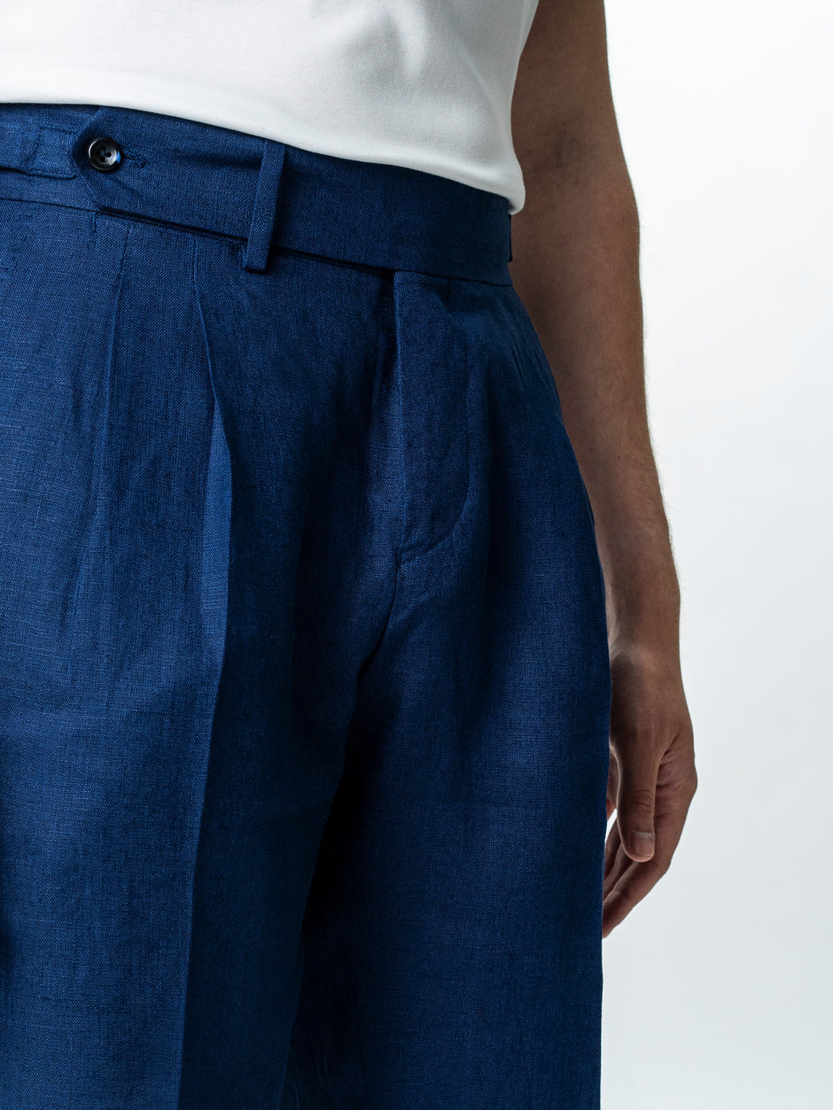 Pantaloni Scurti Barbati Gurkha 100% In Natural Bleumarin BMan180 (7)