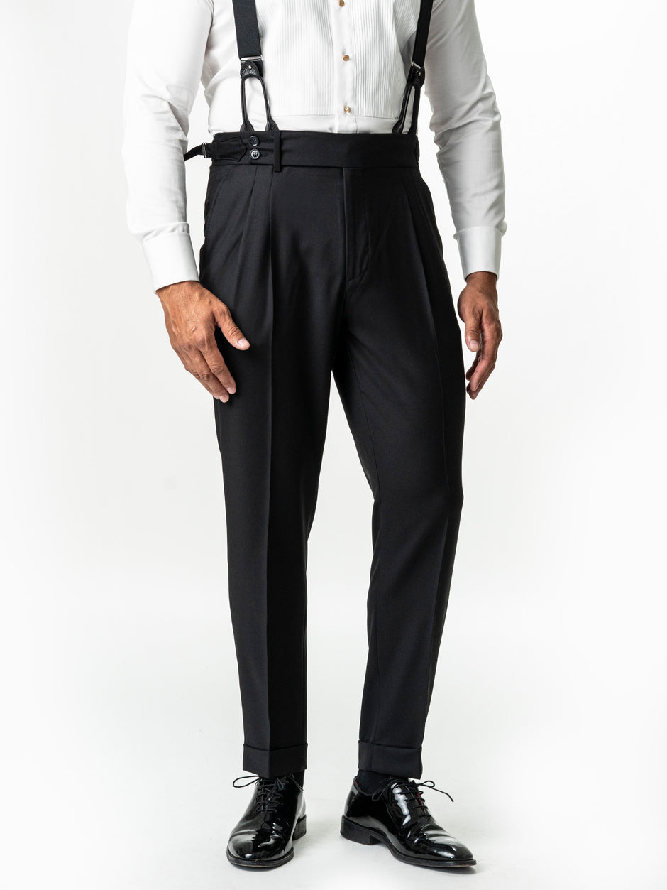 Costum Mire Negru Tip Smoking Ceremonie 100% Lana Vitale Barberis  BMan0066 (10)