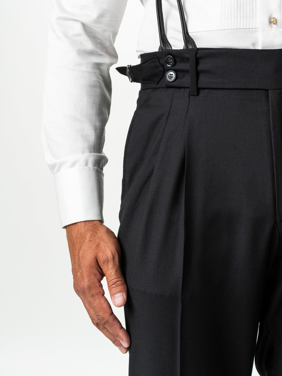 Costum Mire Negru Tip Smoking Ceremonie 100% Lana Vitale Barberis  BMan0066 (11)