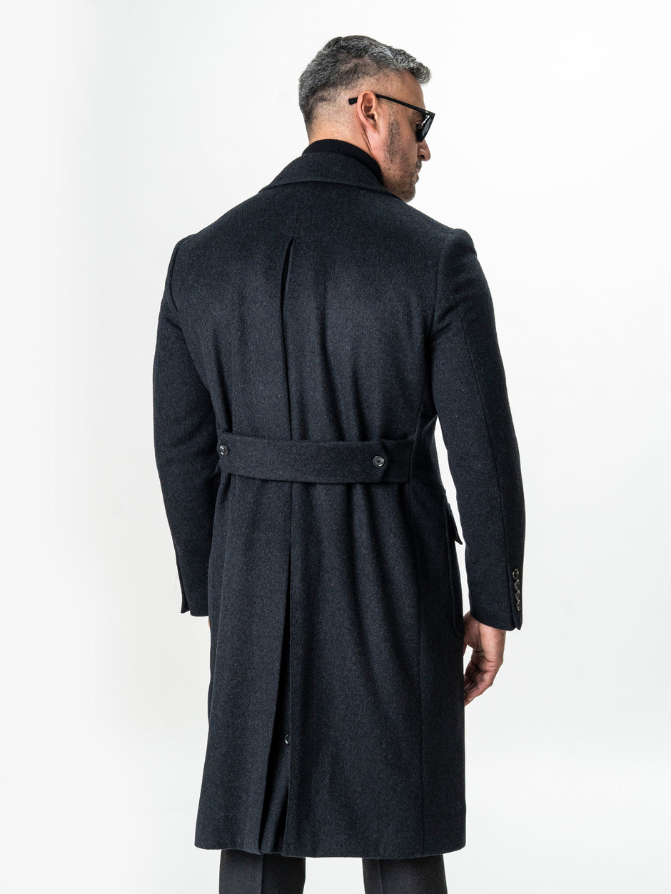Palton Barbati Toamna-Iarna Gri Clasic Design Londonez BMan0002 (7)