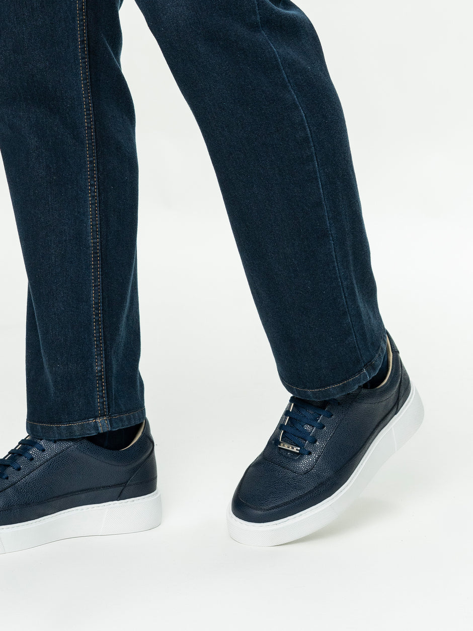 Blugi Barbati Albastru Inchis Denim T400 Relaxed Fit BMan0010 (7)