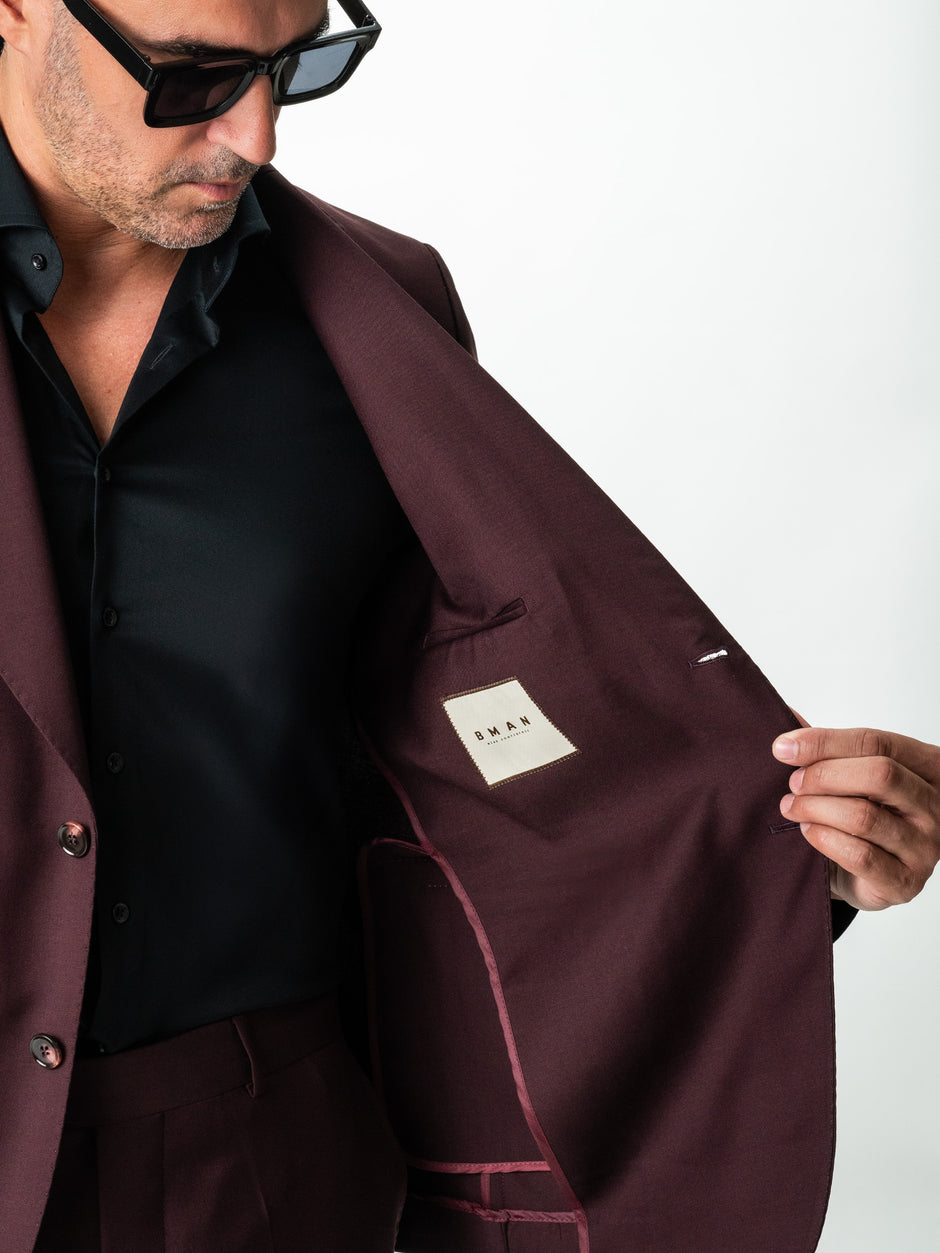 Costum Bordo Inchis Barbati Lana Vitale Barberis Super110 BMan0051 (5)