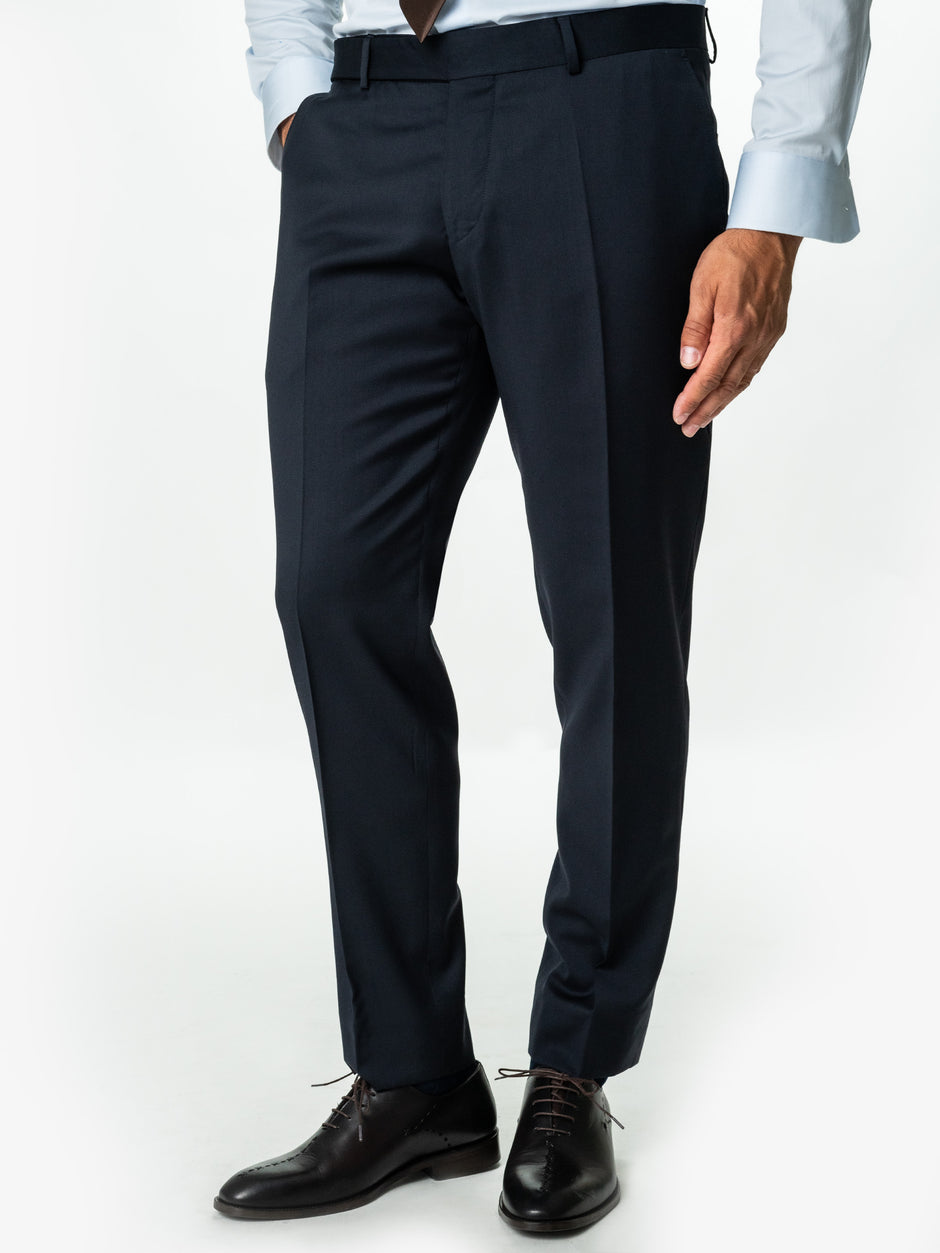 Costum Bleumarin Inchis Barbati Din Lana Lanificio Cerruti Super110 BMan0002 (7)
