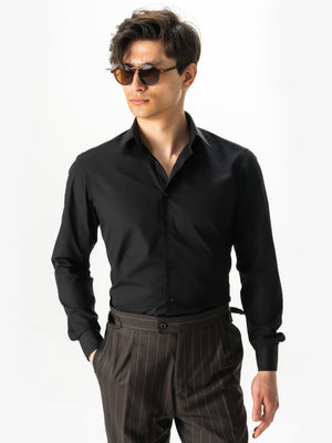 Camasa Bărbați Neagra Elegantă Din Bumbac Comfort Fit Luton BMan0014