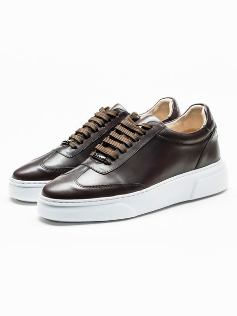 Pantofi Casual Barbati Sneakers Maro Cafeniu 100% Piele Naturala BMan0349