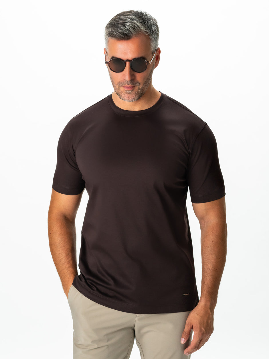 Tricou Barbati Maro Cafeniu Bumbac Egiptean 120/2 BMan279 (1)