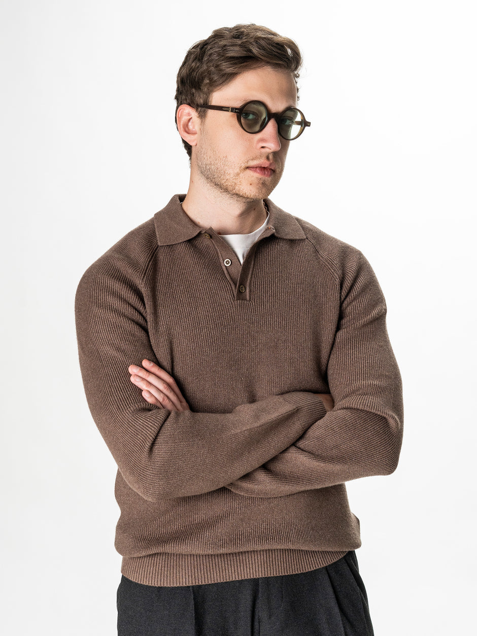 Pulover Polo Cappuccino Barbati Relaxed Fit BMan0118 (2)