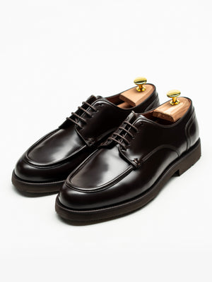Pantofi Barbati Derby Piele Naturala Maro Închis BMan0426