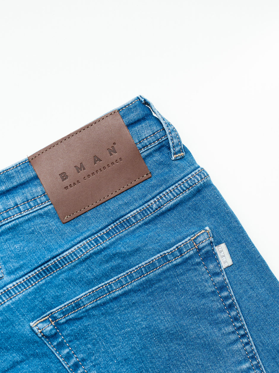 Blugi Barbati Albastru Denim Comfort Fit All Season BMan0002 (12)