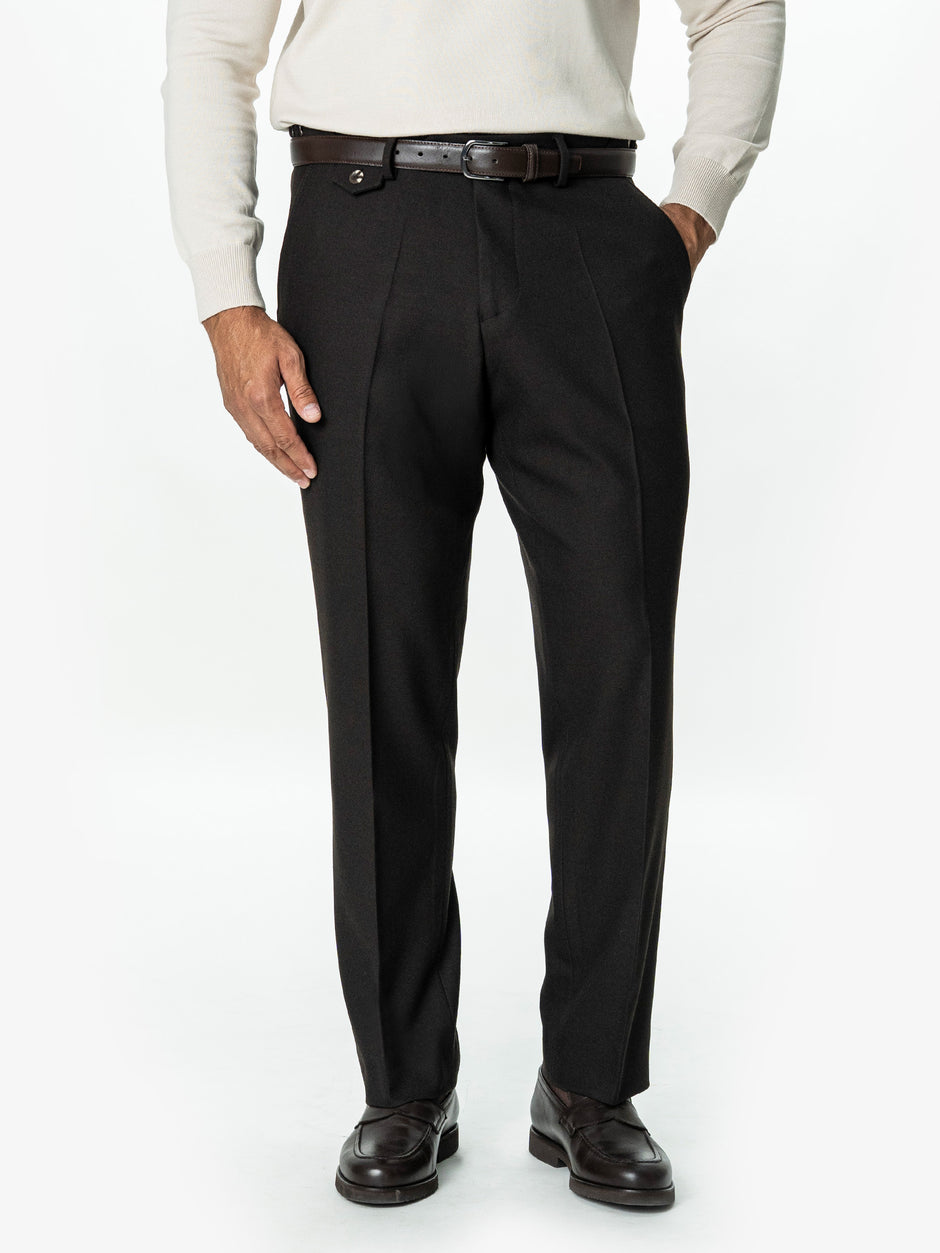 Pantaloni Eleganti Barbati Maro Cafeniu din Lana BMan0112 (1)