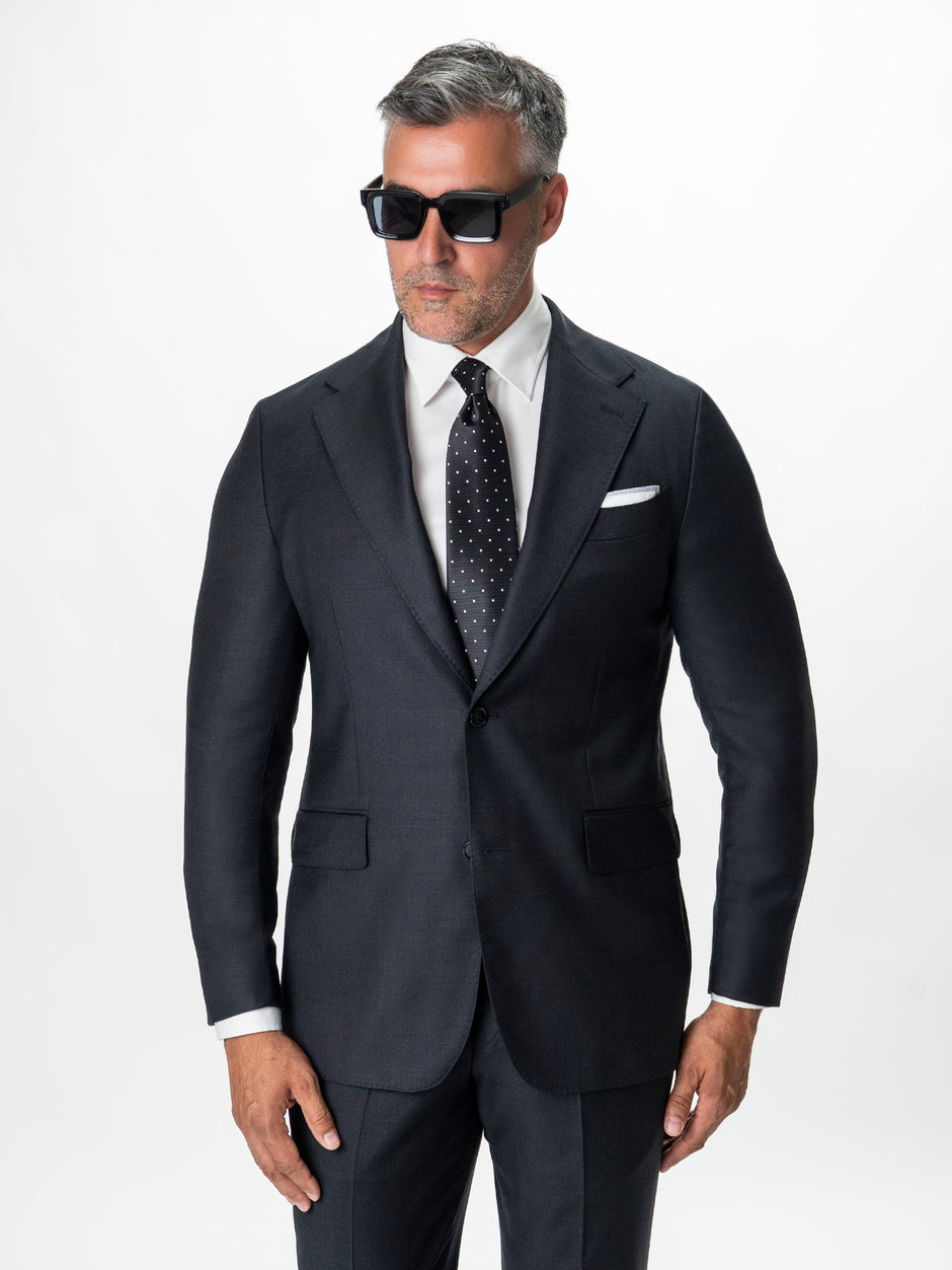 Costum Barbati Gri Inchis 100% Lana Vitale Barberis BMan1111 (12)