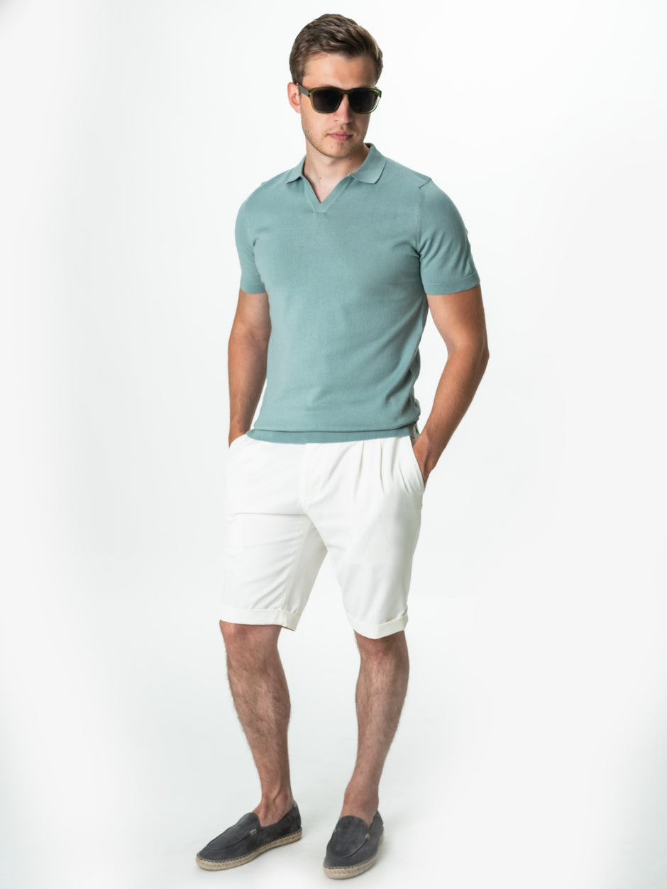 Tricou Verde Menta Bărbați Polo Modern Vară  Din Bumbac BMan286 (5)