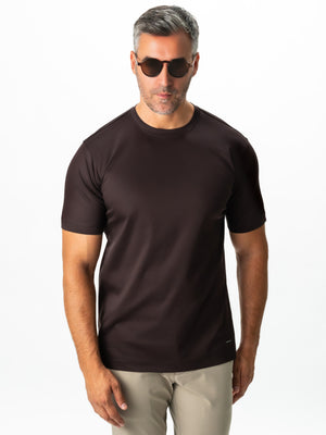 Tricou Premium Barbati Maro Coffee 100% Bumbac Egiptean Mercerizat BMan278
