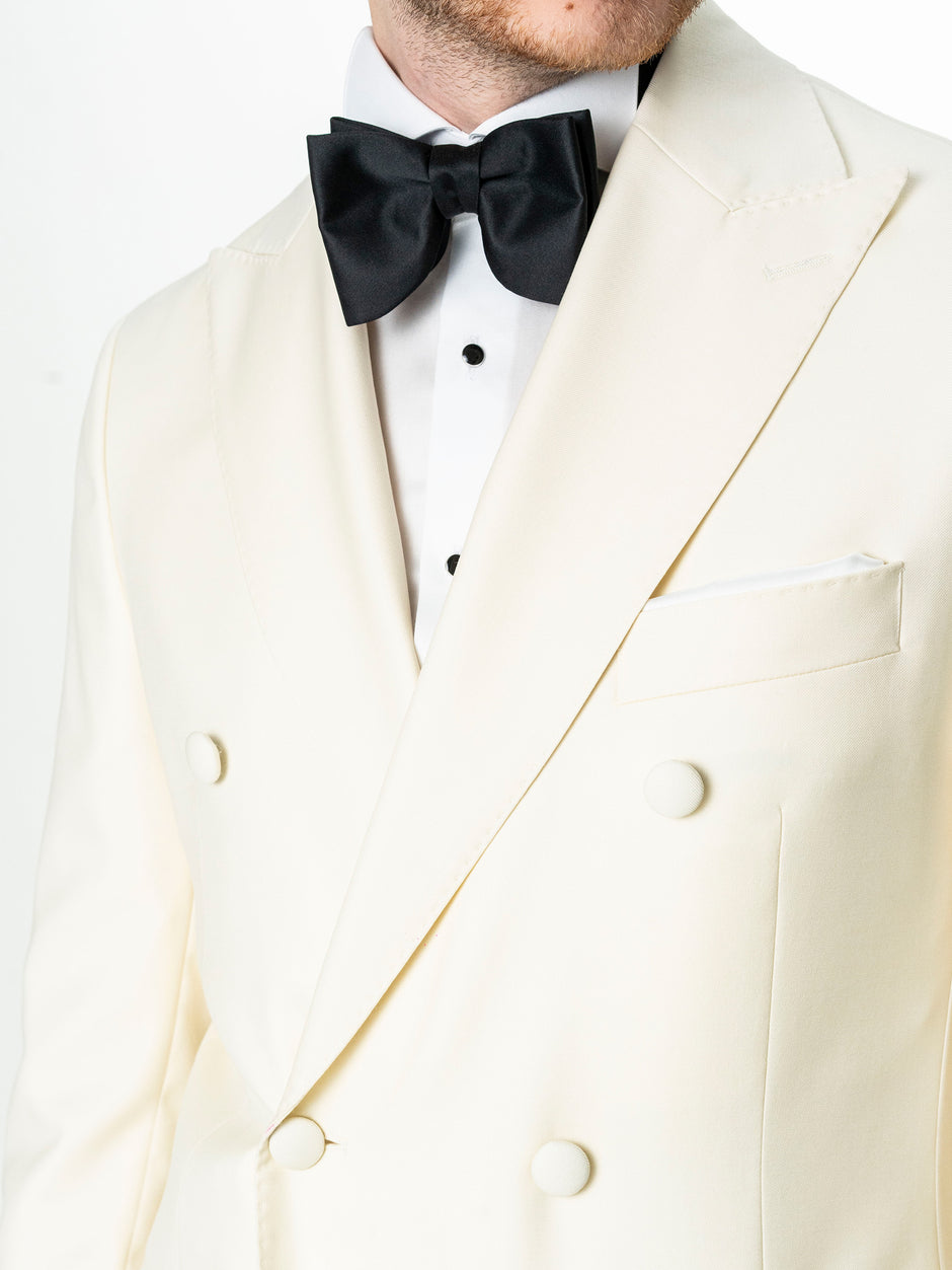 Costum Mire Smoking Alb Perla Lana Vitale Barberis SuperBio 21 Microni BMan342 (3)
