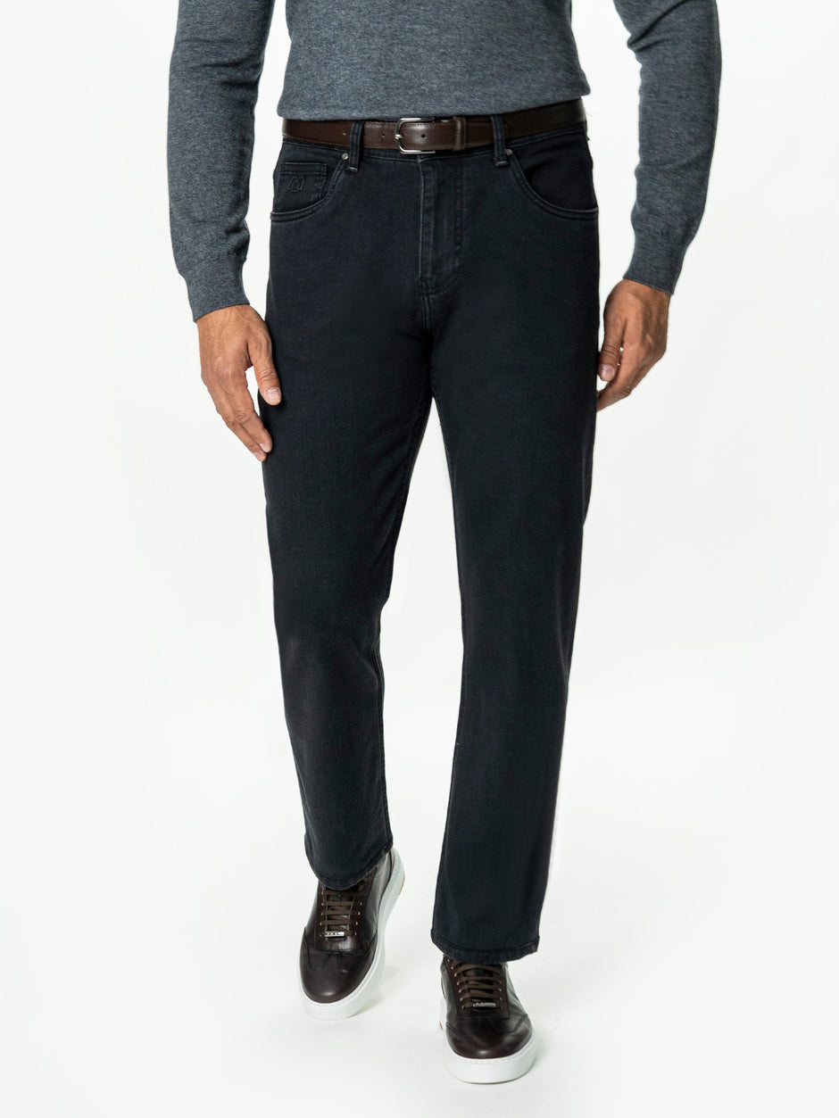 Blugi Barbati Gri Antracit Denim T400 Relaxed Fit BMan0011 (5)