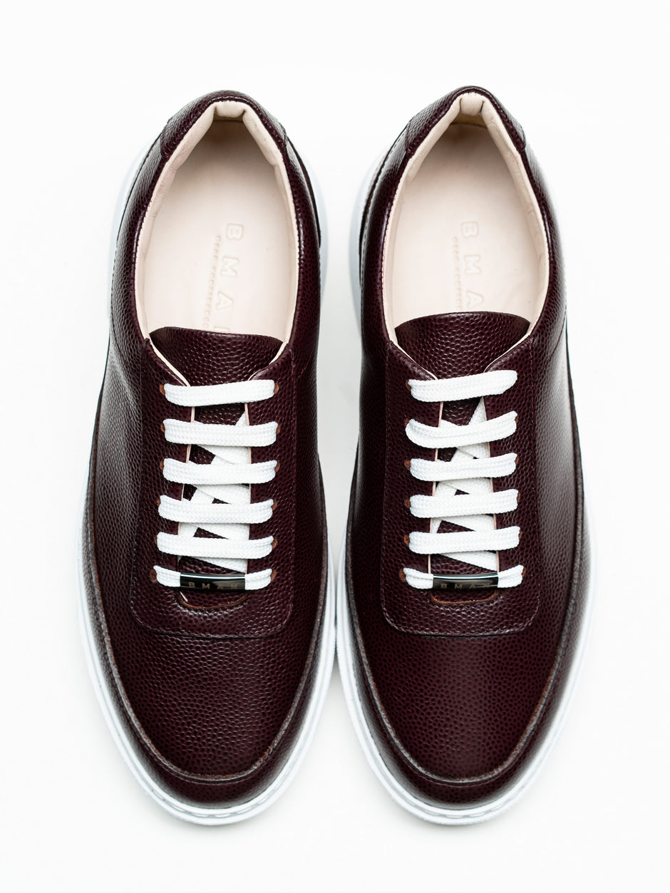 Pantofi Casual Barbati Bordo Sneakers 100% Piele Naturala Bman0383 (7)