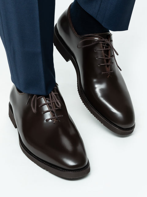 Pantofi Barbati Eleganti Oxford Maro Cafeniu Semilucios 100% Piele Naturala Talpa EVA BMan0403 (7)