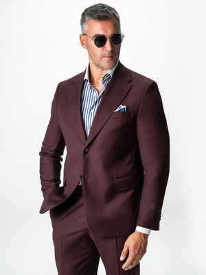 Costum Bordo Inchis Barbati Lana Vitale Barberis Super110 BMan0051