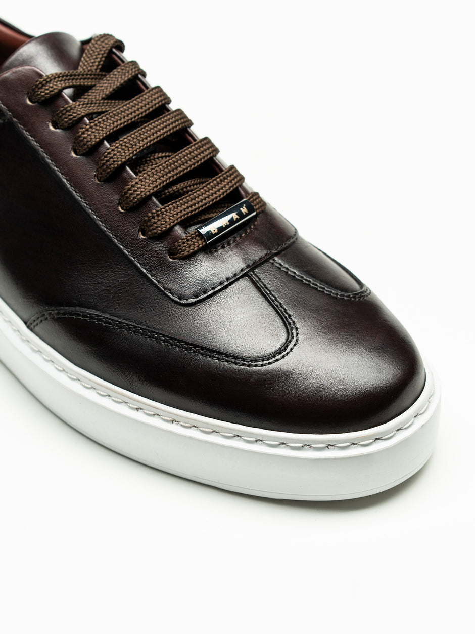 Pantofi Casual Barbati Sneakers Maro Cafeniu 100% Piele Naturala BMan0397 (3)