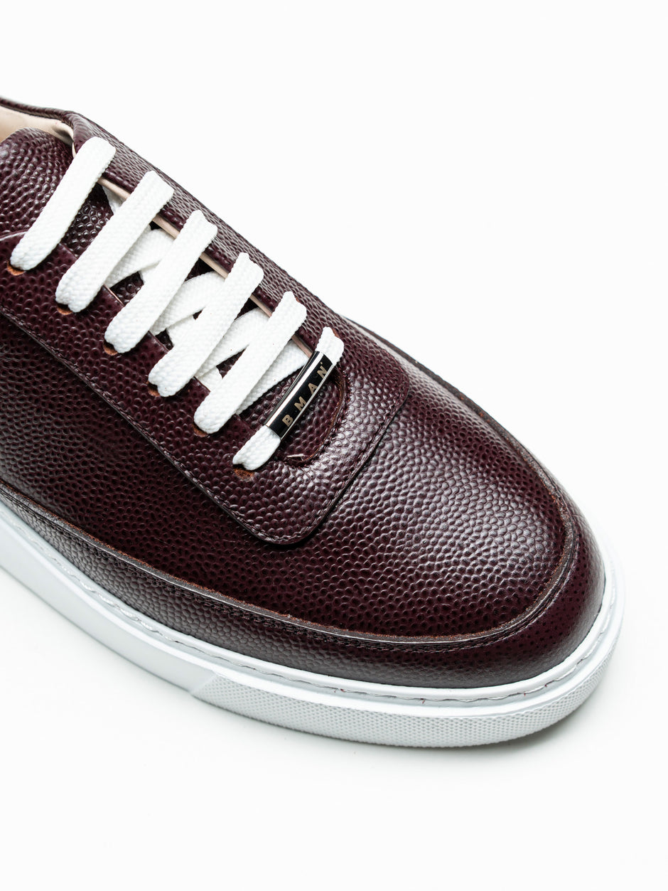 Pantofi Casual Barbati Bordo Sneakers 100% Piele Naturala Bman0383 (3)