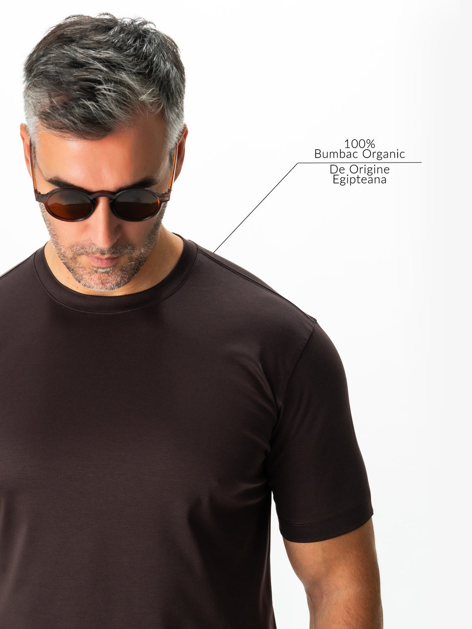 Tricou Barbati Maro Cafeniu Bumbac Egiptean 120/2 BMan279 (3)