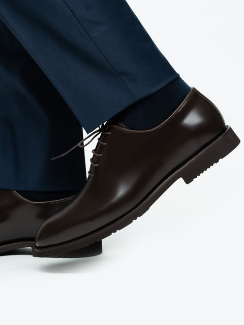 Pantofi Barbati Eleganti Oxford Maro Cafeniu Semilucios 100% Piele Naturala Talpa EVA BMan0403 (2)