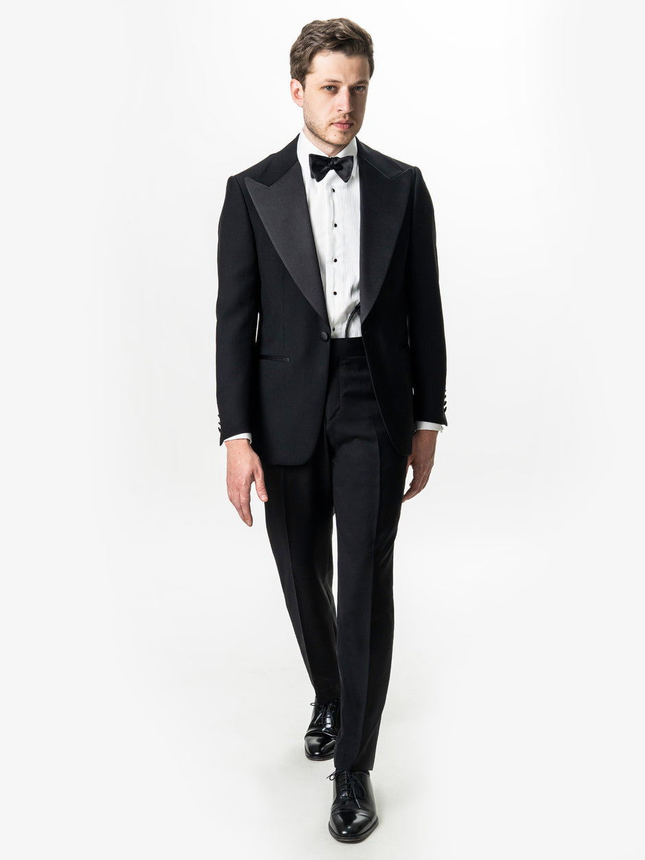 Costum Barbati Negru de Ceremonie 100% Lana Cerruti Super130's BMan380 (11)
