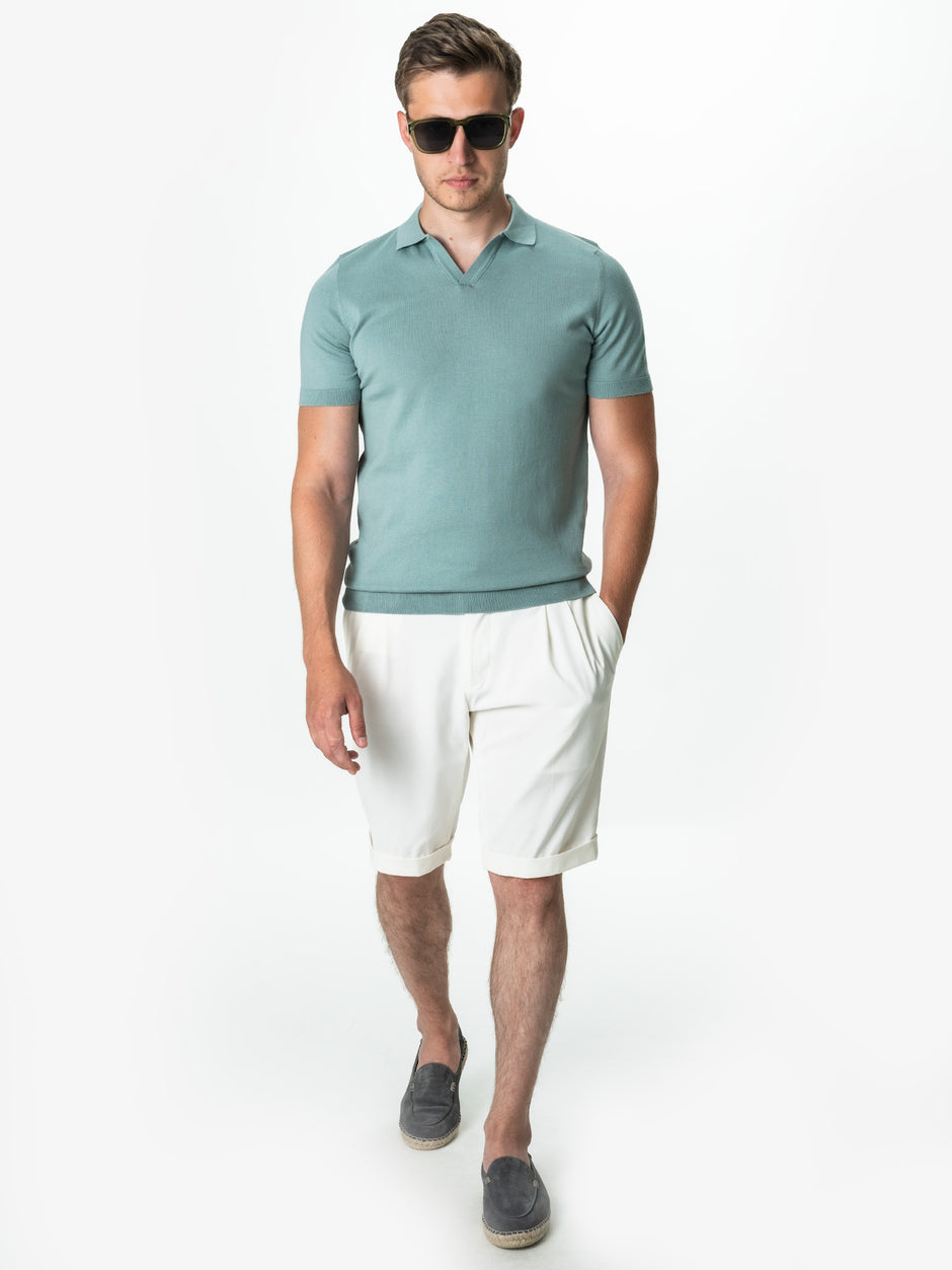 Tricou Verde Menta Bărbați Polo Modern Vară  Din Bumbac BMan286 (7)