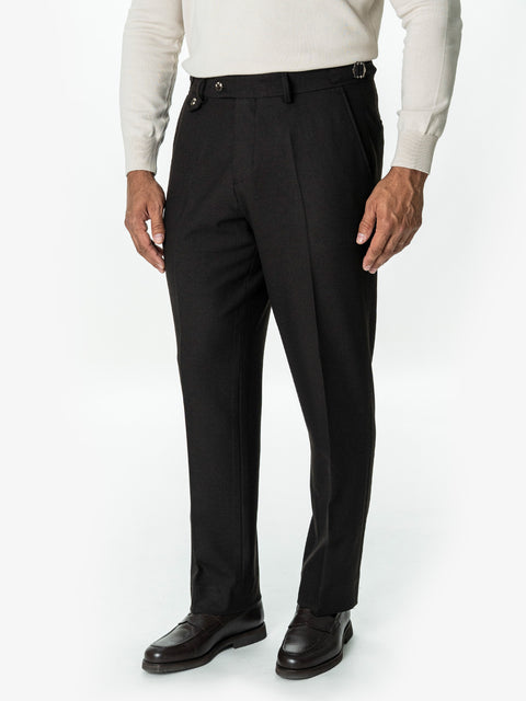Pantaloni Eleganti Barbati Maro Cafeniu din Lana BMan0112