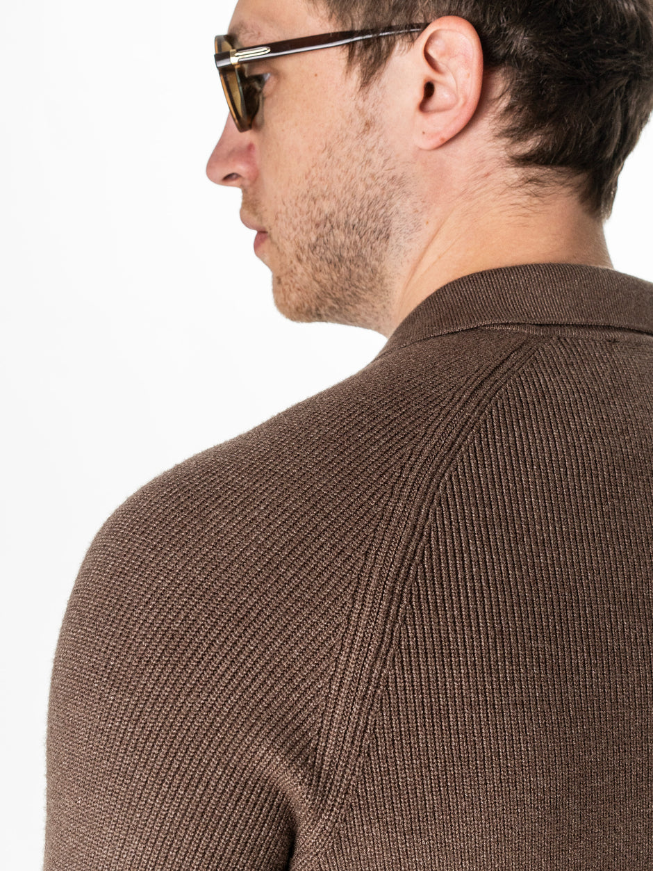 Pulover Polo Cappuccino Barbati Relaxed Fit BMan0118 (5)