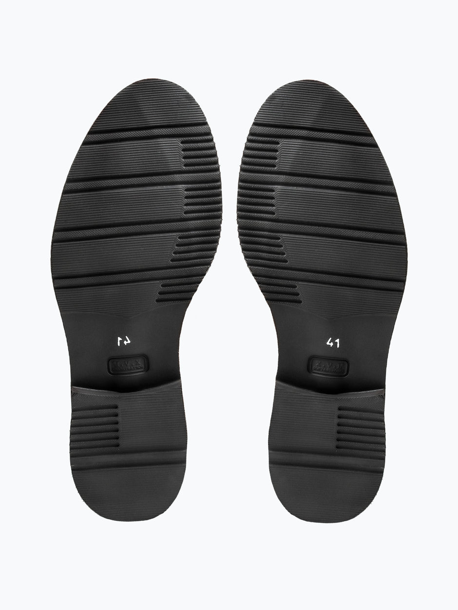 Mocasini Crem Barbati Penny Loafers Din Piele Intoarsa BMan220 (11)