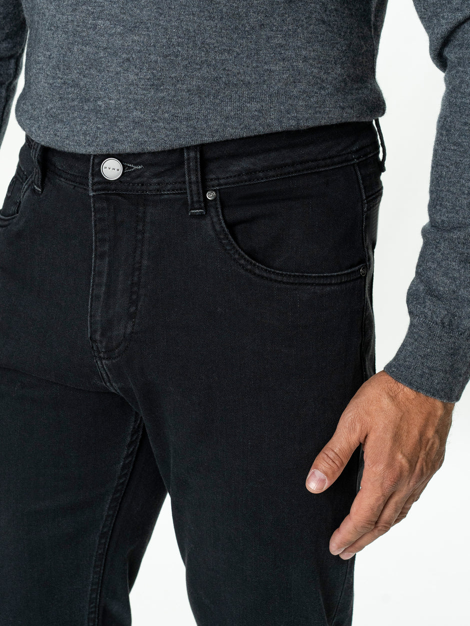 Blugi Barbati Gri Antracit Denim T400 Relaxed Fit BMan0011 (4)