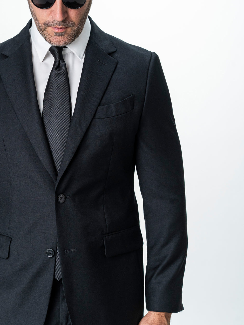 Costum Barbati Negru Clasic 100% Lana Vitale Barberis BMan0001 (5)