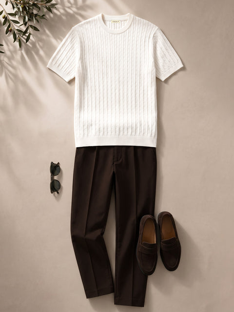 Tinuta Barbati Casual de Vara Nocciola Bman1141