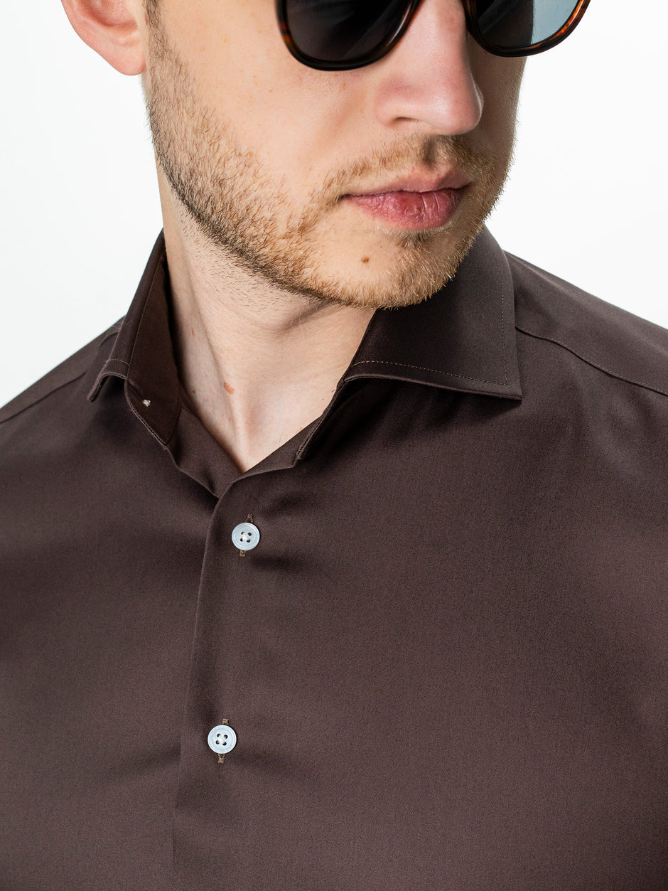 Camasa Cafenie Barbati Premium Confort Fit Non Iron BMan0063 (5)