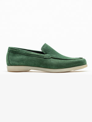 Mocasini Barbati Flexo De Vara Tip City Loafers Verde Fistic Piele Nubuc BMan197