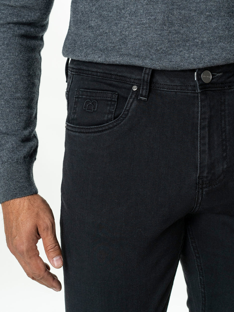 Blugi Barbati Gri Antracit Denim T400 Relaxed Fit BMan0011 (8)