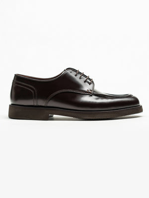 Pantofi Barbati Derby Piele Naturala Maro Închis BMan0426
