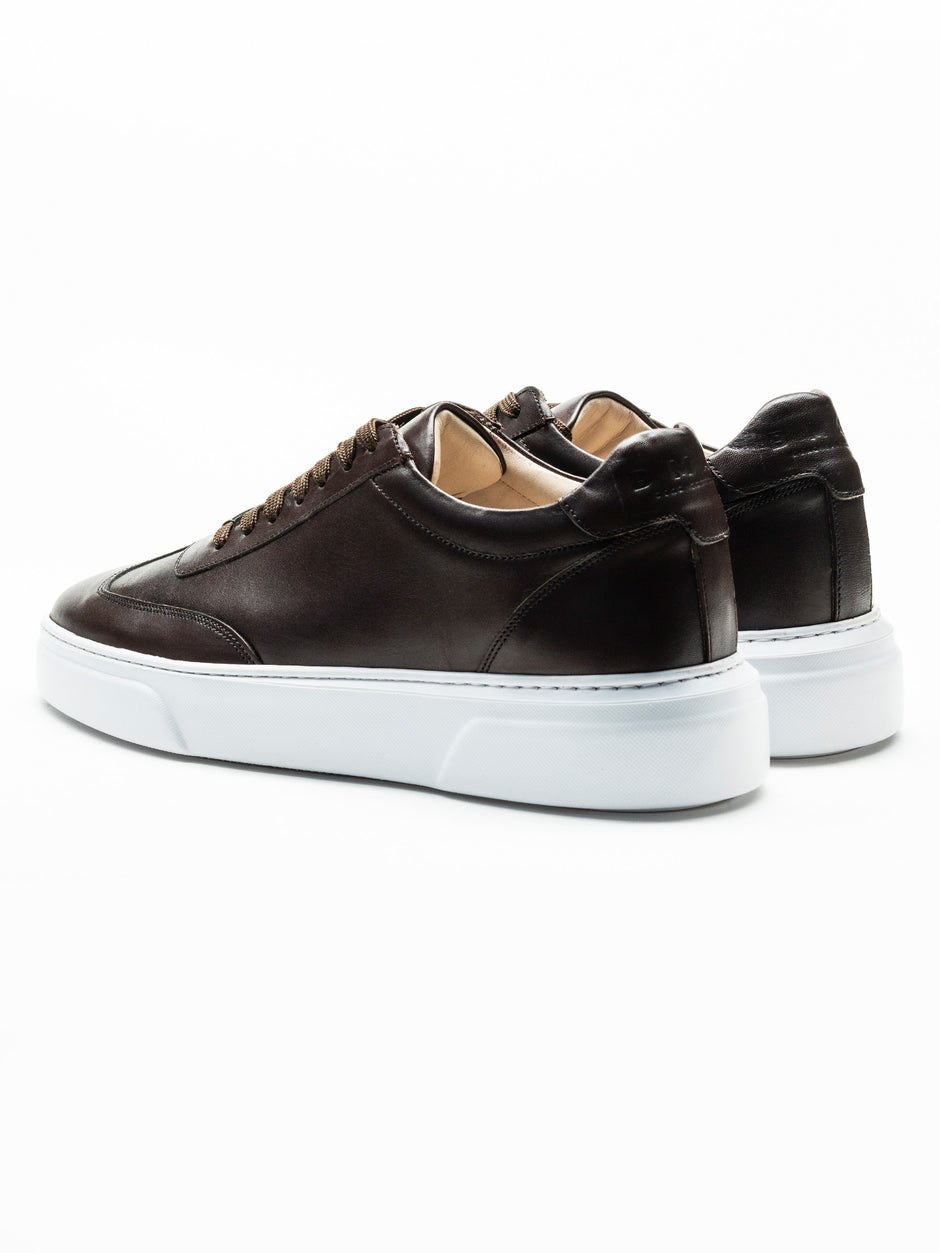Pantofi Casual Barbati Sneakers Maro Cafeniu 100% Piele Naturala BMan0349 (7)