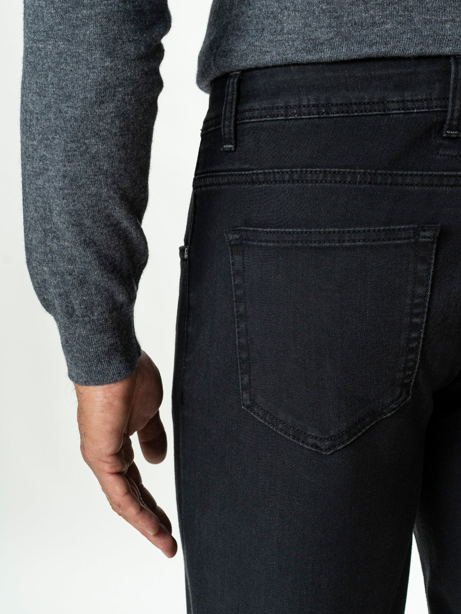 Blugi Barbati Gri Antracit Denim T400 Relaxed Fit BMan0011 (3)