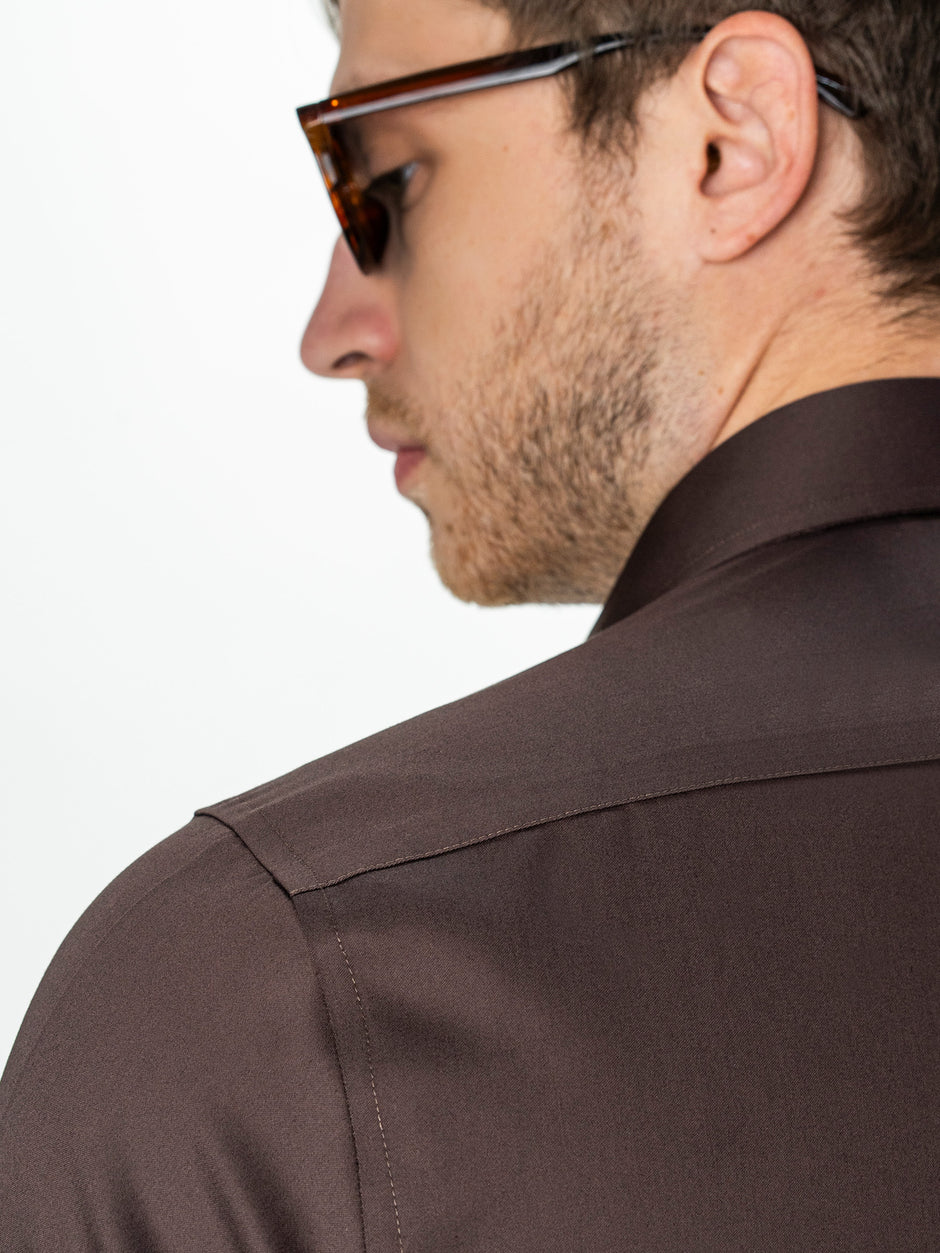 Camasa Cafenie Barbati Premium Confort Fit Non Iron BMan0063 (6)