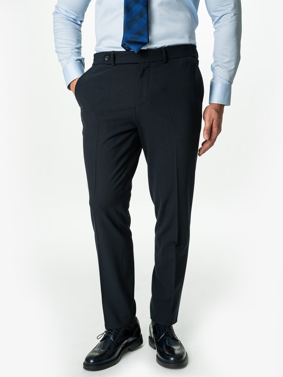 Costum Bleumarin Inchis Din 100% Lana Vitale Barberis Super 110's BMan0054 (6)