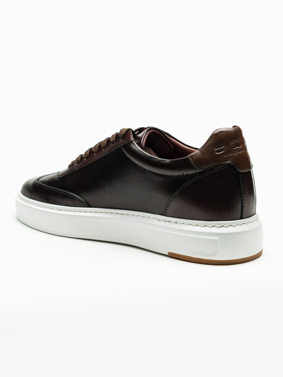 Pantofi Casual Barbati Sneakers Maro Cafeniu 100% Piele Naturala BMan0397 (8)